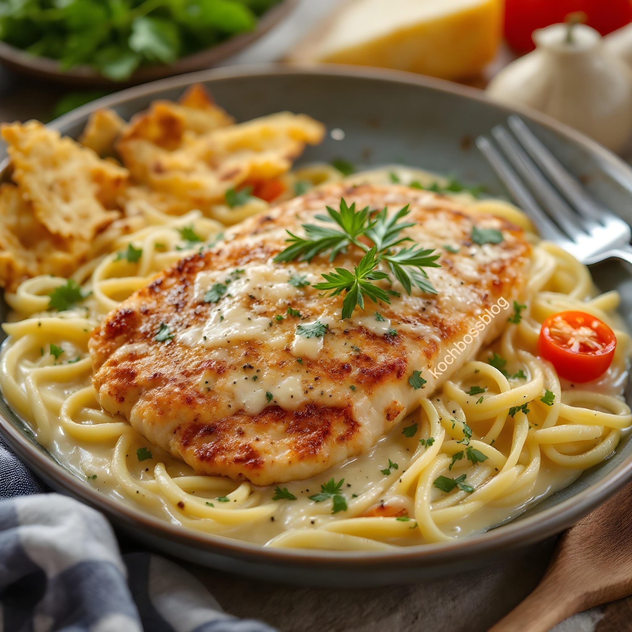 Hähnchenfilet in Frischkäse-Parmesan-Soße – Einfach und Lecker – Koch ...