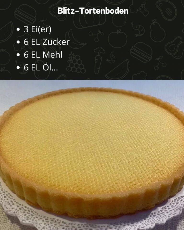 Blitz-Tortenboden – Koch Boss Rezepten Blitz-Tortenboden – Koch Boss Rezepten