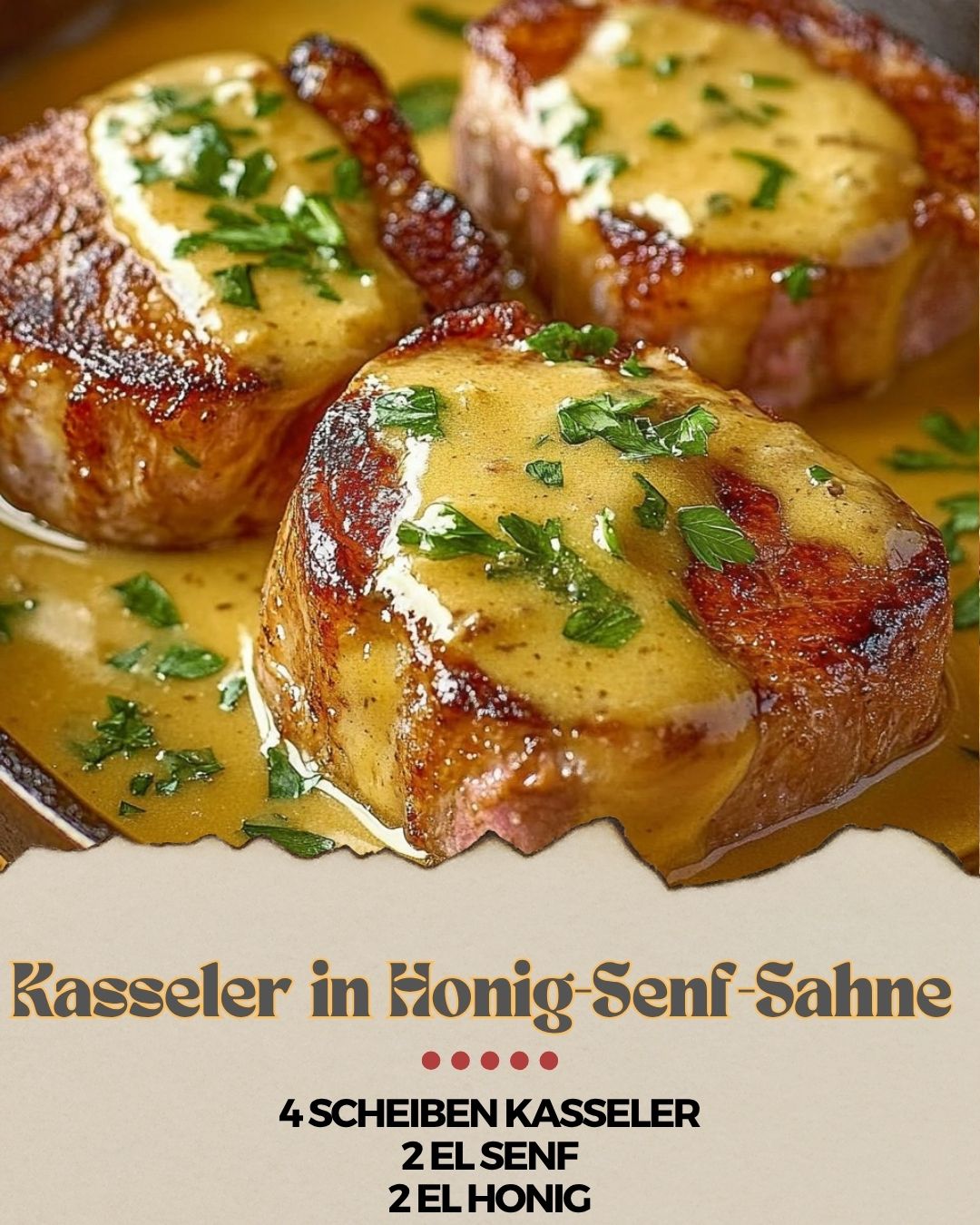Kasseler in Honig-Senf-Sahne – Koch Boss Rezepten